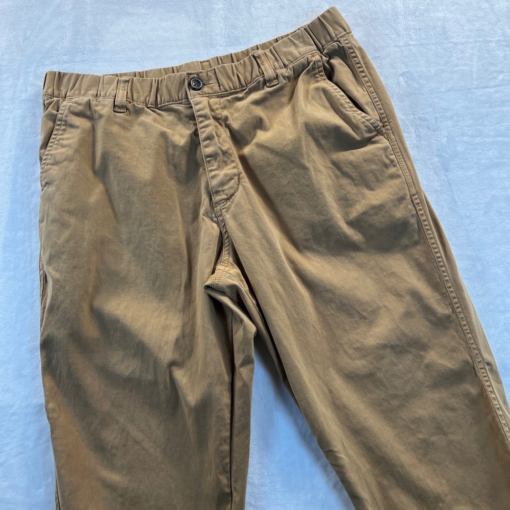Bearbottom Clothing Mens Joggers Tan Khaki Cotton Spandex Pants L Tall 1147